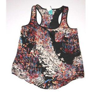 H.I.P Racerback TOP Sateen MULTI-COLOR Splatter Print TANK Top Made in USA M